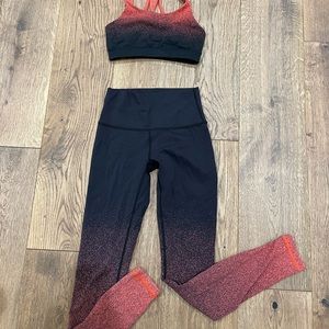 Orange and black Lululemon set
